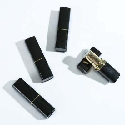 Luxury Eco friendly lipstick box tube cosmetic packaging Design your own black lipstick tube for make up packaging