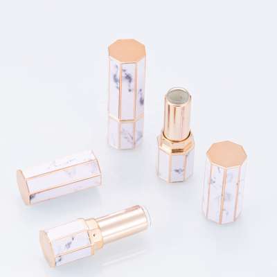 High quality empty marble lipstick tube make your own unique lipstick tube and case for cosmetic packaging